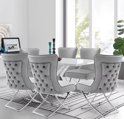 DecorMama Tufted Velvet Dining Chair