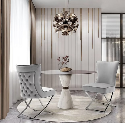 DecorMama Tufted Velvet Dining Chair