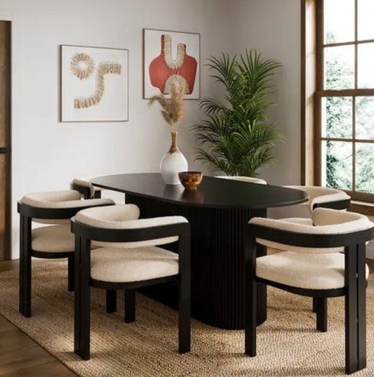 DecorMama Ripple 6 Seater Dining Set