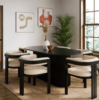 DecorMama Ripple 6 Seater Dining Set – room setting