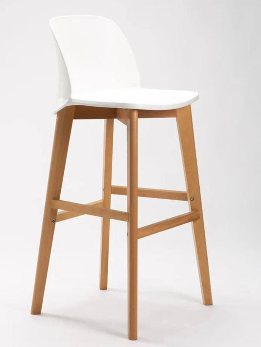 DecorMama Chartreuse Luxury Wooden Leg Kitchen Stool