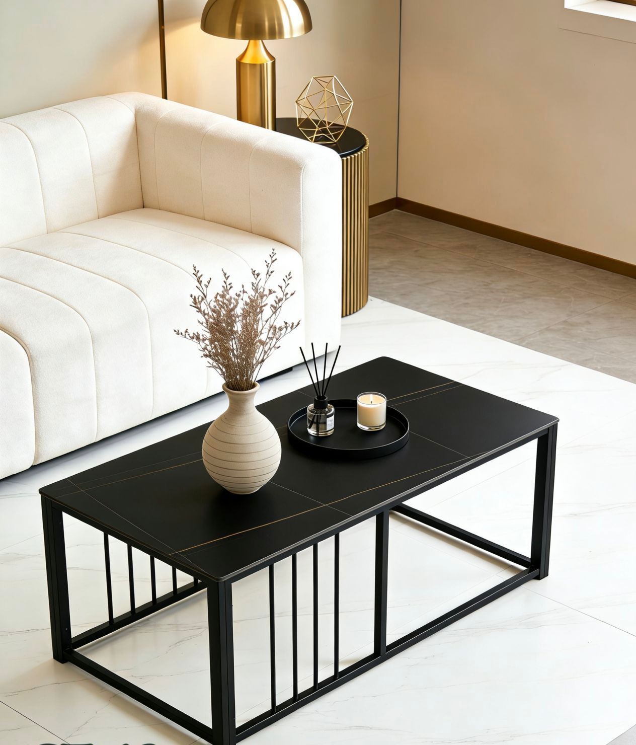 DecoMama Rectangular Coffee Table