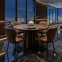 DecorMama Modern Upholstered Dining table and Chair set – room setting
