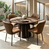 DecorMama Modern Upholstered Dining table and Chair set – room setting