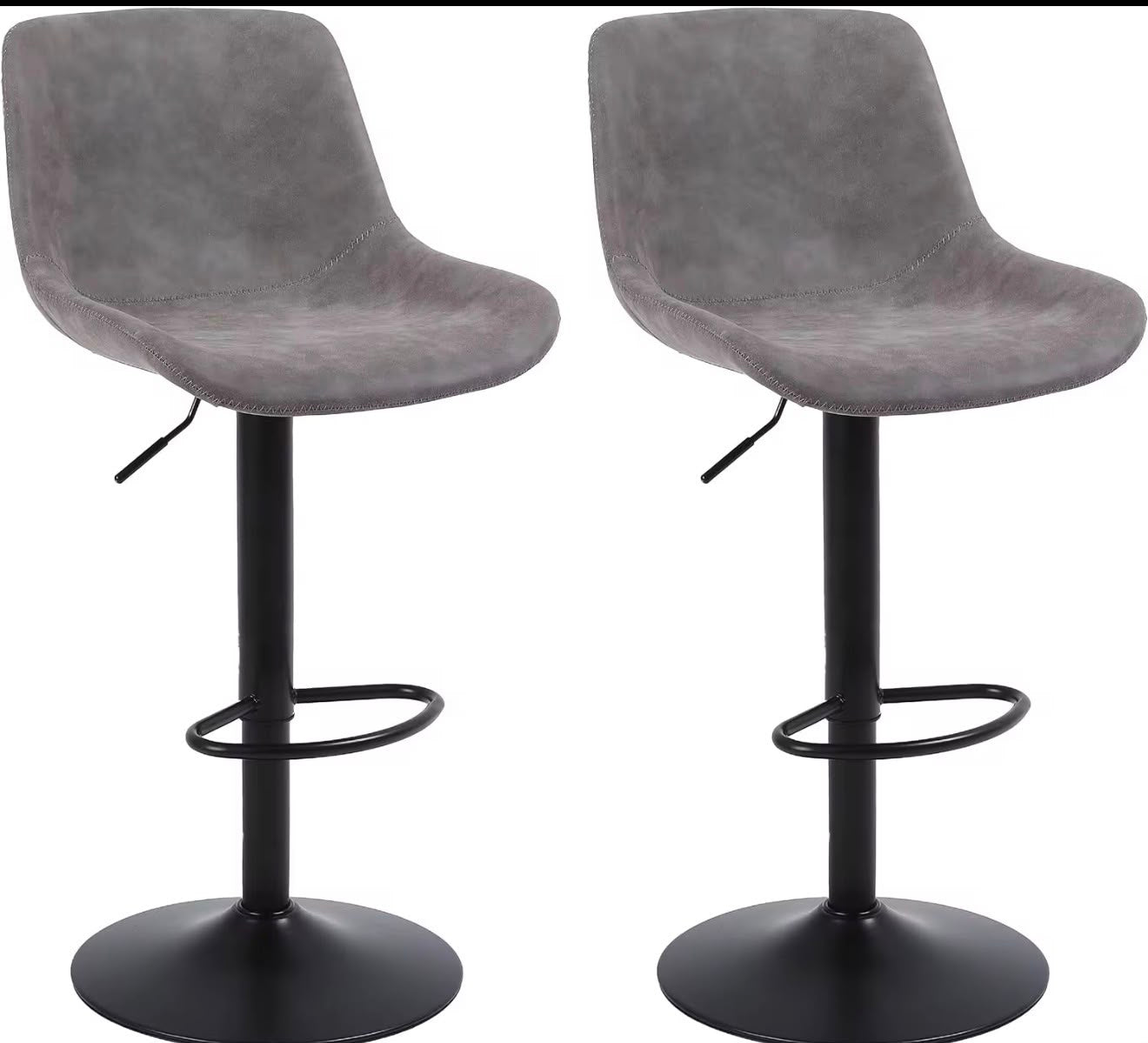 DecorMama Classic Backrest Bar Stool – 2 Pack