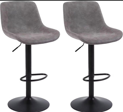 DecorMama Classic Backrest Bar Stool – 2 Pack