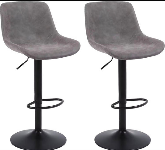 DecorMama Classic Backrest Bar Stool – 2 Pack