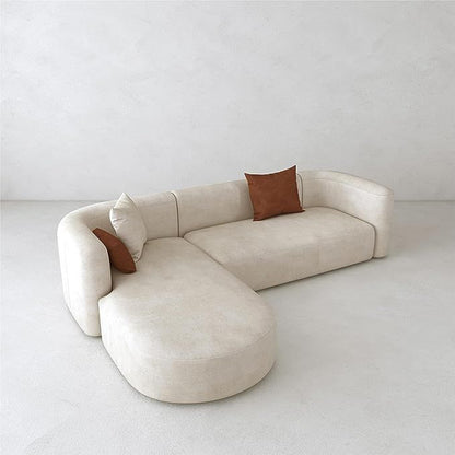 DecorMama Anat Daybed L-Shape Modular Couch – Curved Arm Comfort Sectional