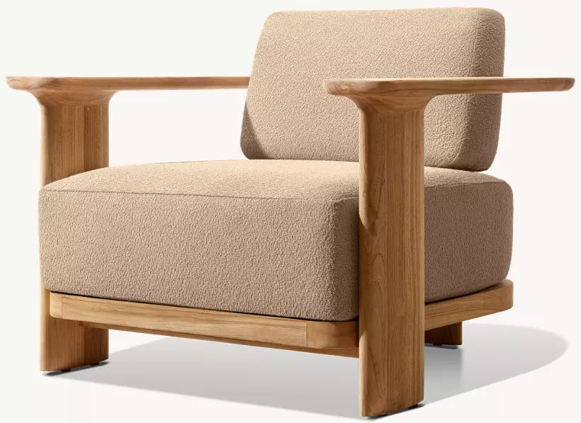 DecorMama Balmain Architectural Teak Lounge Set