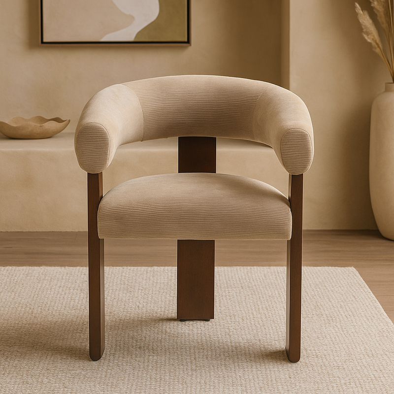 Modern Curved Accent Dining Chair