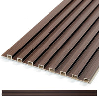 DecorMama Espresso Fluted Wall Panels, espresso fluted panel profile
