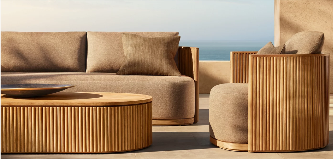 DecorMama Matira Architectural Teak Lounge Set
