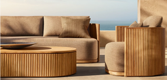 DecorMama Matira Architectural Teak Lounge Set