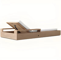 DecorMama Teak Double Sun Lounger Set – room setting