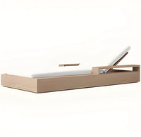 DecorMama Teak Double Sun Lounger Set – room setting