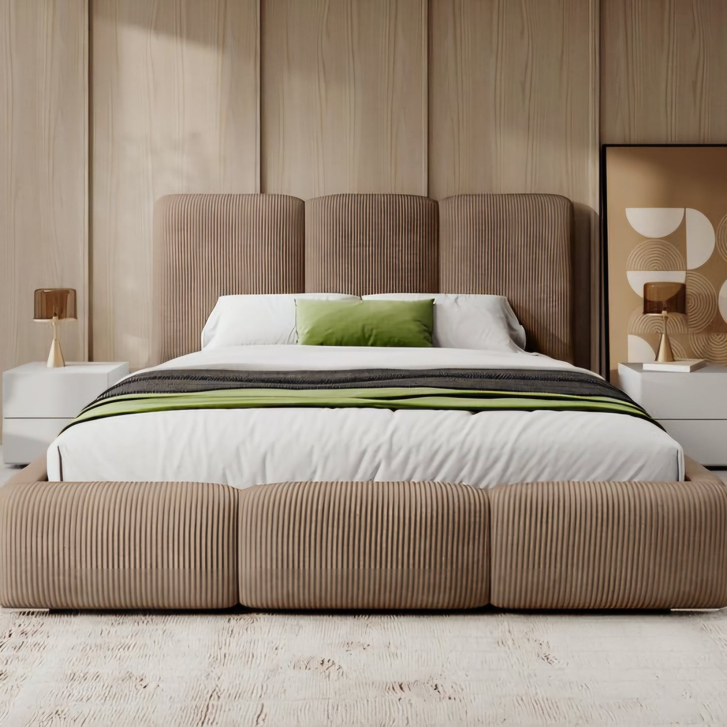 DecorMama Vonia Headboard & Base