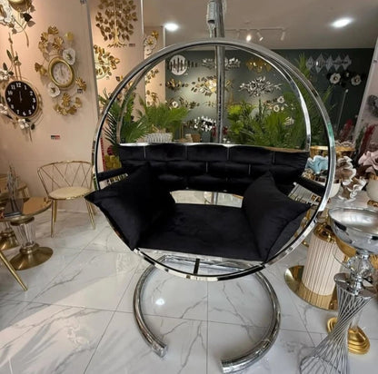 Luxury round silver swing 