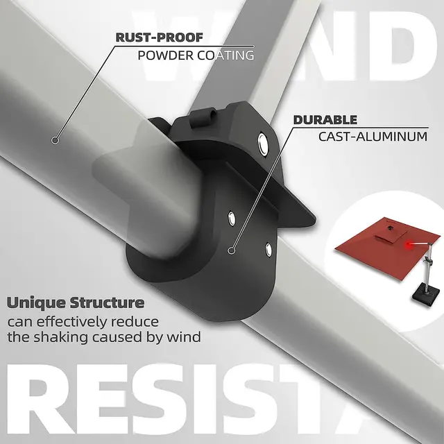 Roman outdoor solar LED cantilever umbrella