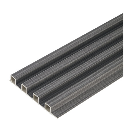 DecorMama® WPC 3D Slat Wall Cladding — Taupe Linen