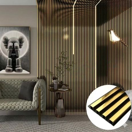 DecorMama® WPC Fluted Wall Panel — Dark Grey (10 Pack)
