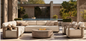 DecorMama Santiago Architectural Teak Lounge Set