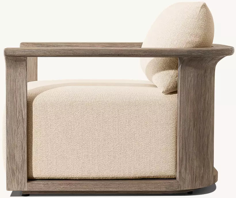 DecorMama Santiago Architectural Teak Lounge Set