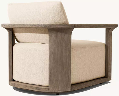 DecorMama Santiago Architectural Teak Lounge Set