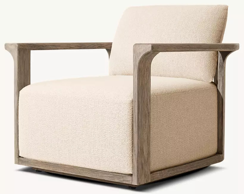 DecorMama Santiago Architectural Teak Lounge Set