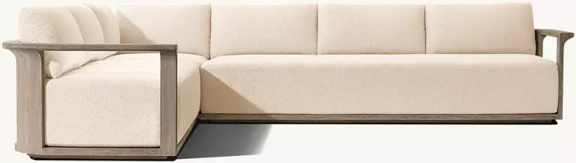 DecorMama Santiago Architectural Teak Lounge Set