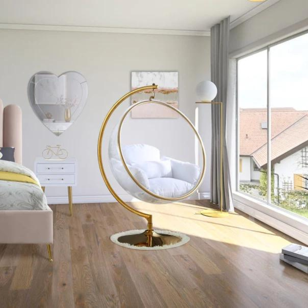 GOLD ACRLYLIC BUBBLE SWING