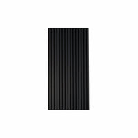 DecorMama Half-Height Acoustic Slat Panel, Black Oak half-height acoustic slat panel