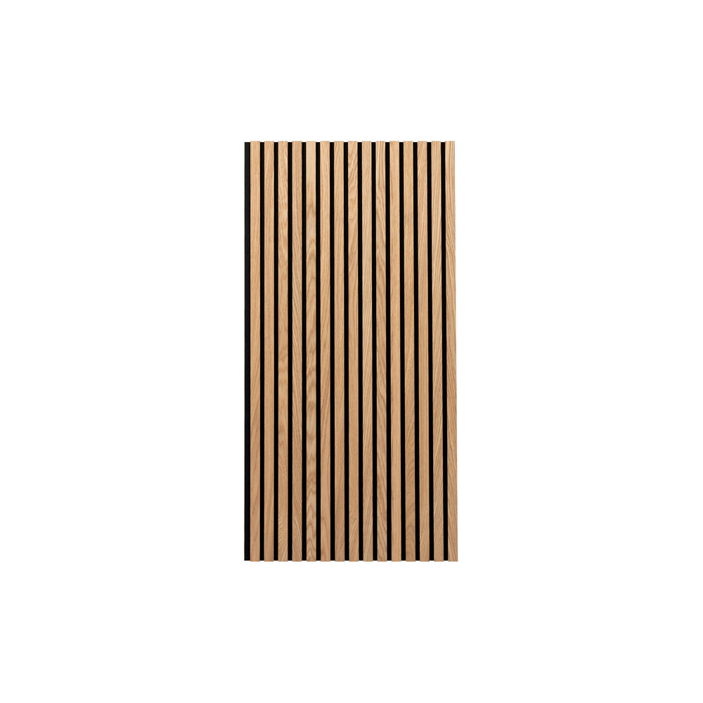 DecorMama Half-Height Acoustic Slat Panel, Natural Oak half-height acoustic slat panel