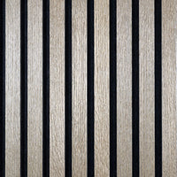 DecorMama Acoustic Slat Panel 1200 – Oiled Oak, slat close-up showing veneer grain