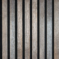 DecorMama Half-Height Acoustic Slat Panel, Smoke Oak slat close-up